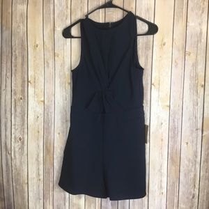 WOMEN RACHEL ROY DAYA TWISTED CUTOUT ROMPER DK B…